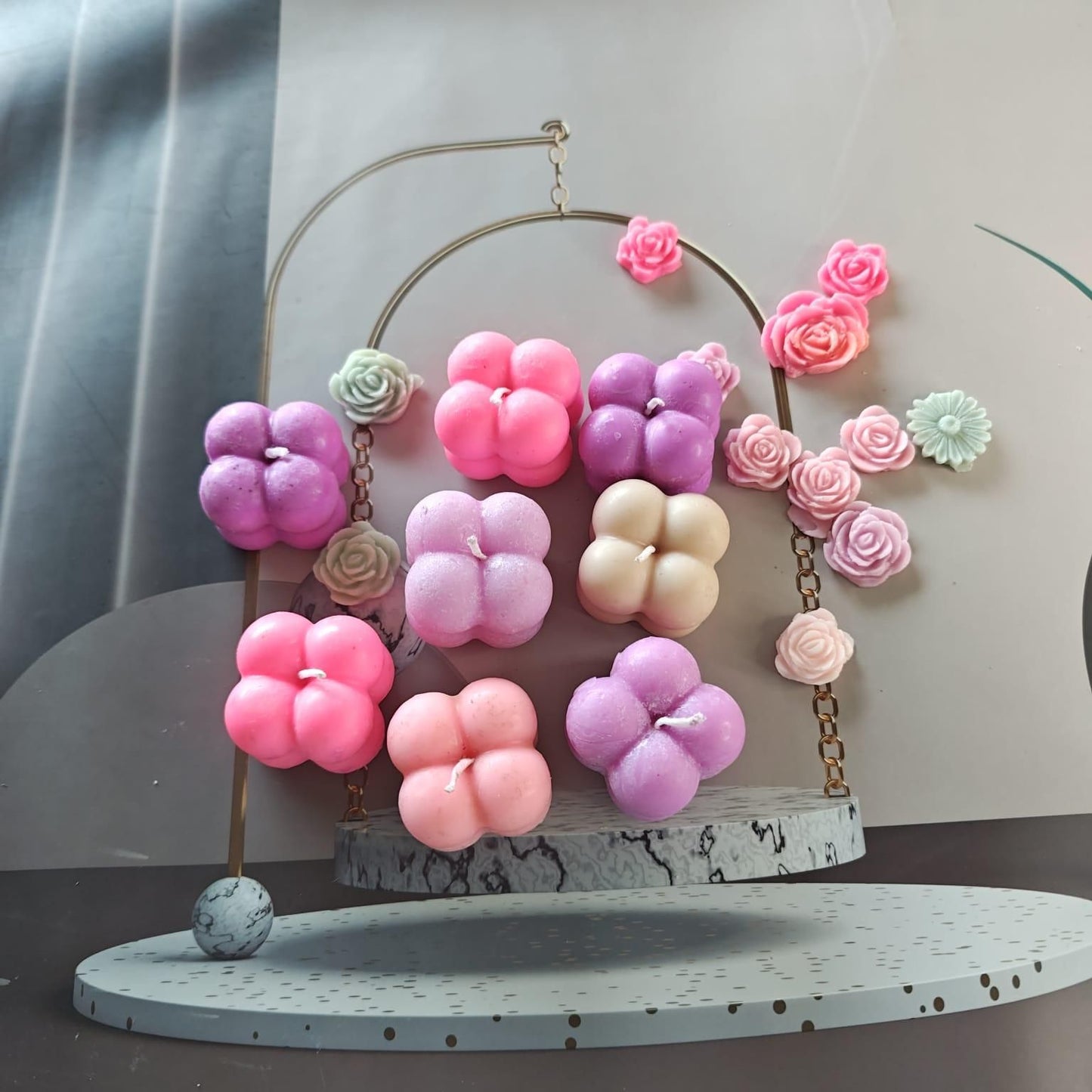 Wax Tiny Cloud Bubble Cube Candle (Pack of 4)