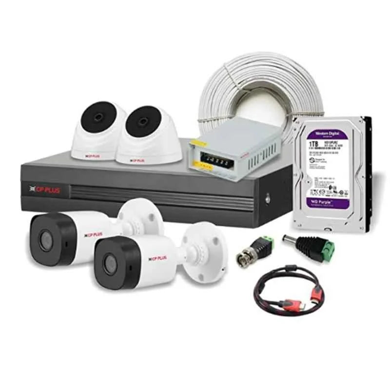 CCTV 4 Channel HD DVR 1080P,2.4MP ADVANCED Color Nightvision Outdoor Cameras,CPAR-523 Security Camera  (4 Channel)